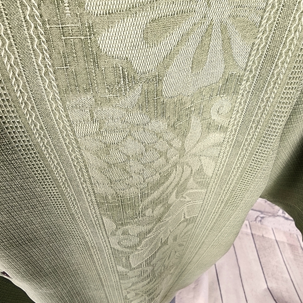 Tommy Bahama Silk Hawaiian Shirt Hibiscus Flower Damask  Avocado Green XLX - Picture 13 of 16